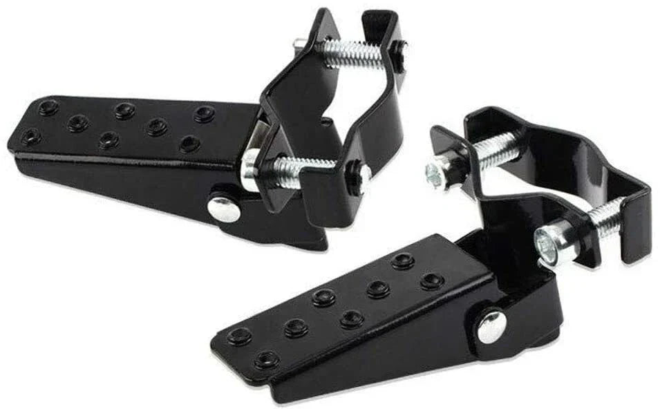 Universal Motorcycle Passenger Foot Pegs Rear Footrests 25-28mm Black
