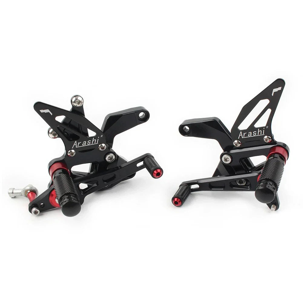 Rear Footpegs for Kawasaki Z900 2021-2023 - Black Aluminum