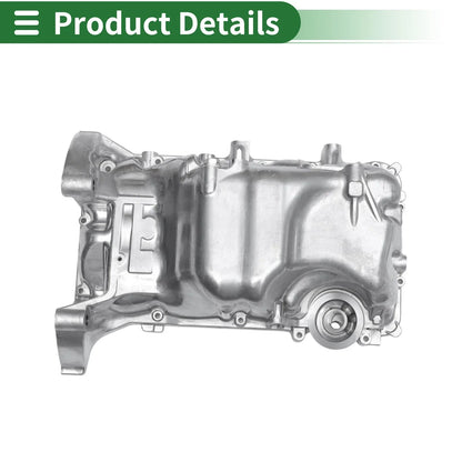 Engine Oil Pan for Honda Civic 2006-2015 Aluminum Silver Tone 1 x Piece