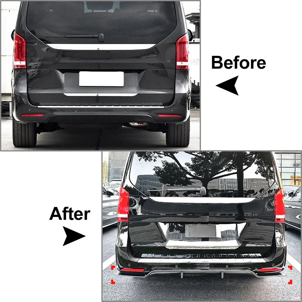 Rear Bumper Splitter Spoiler Lip for Mercedes V Class V260 W447 (2018-2023)
