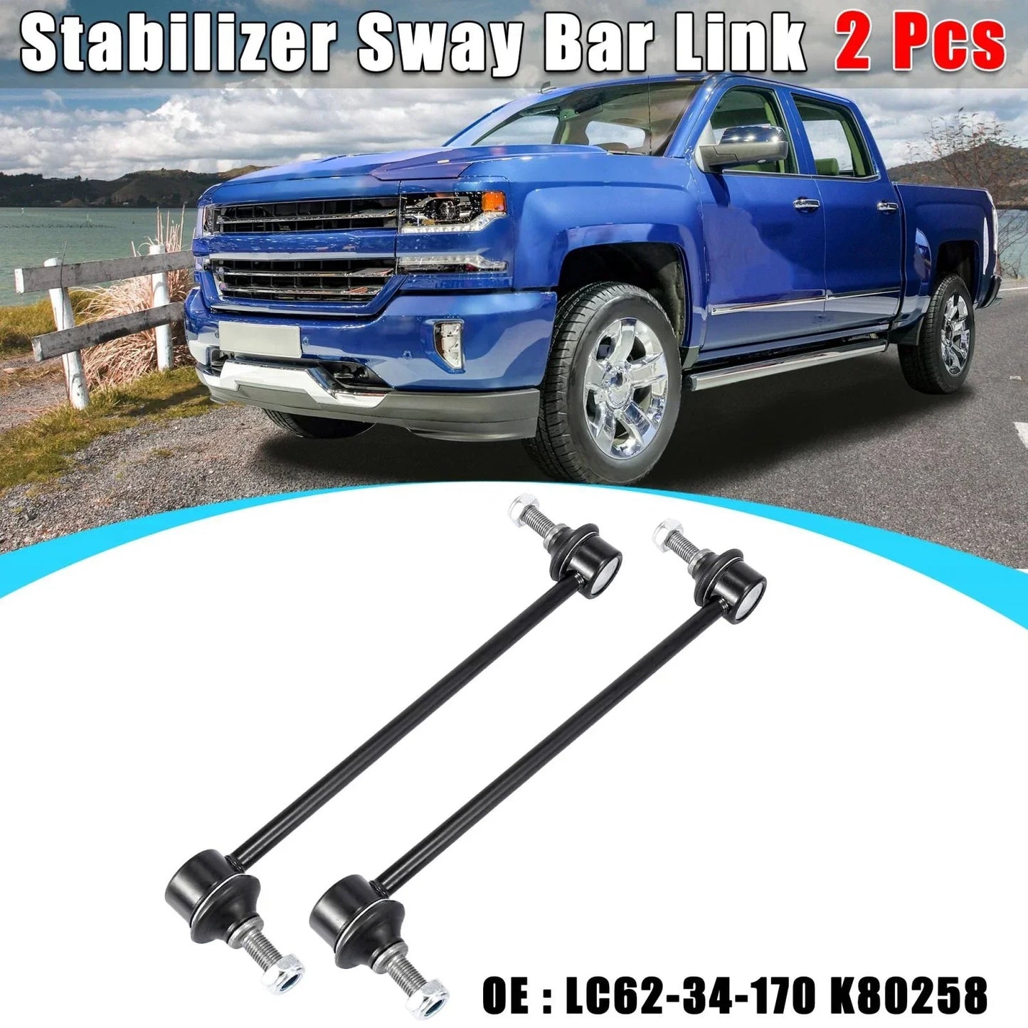 2 x Front Suspension Sway Bar End Links for Dodge Avenger (2008-2014)