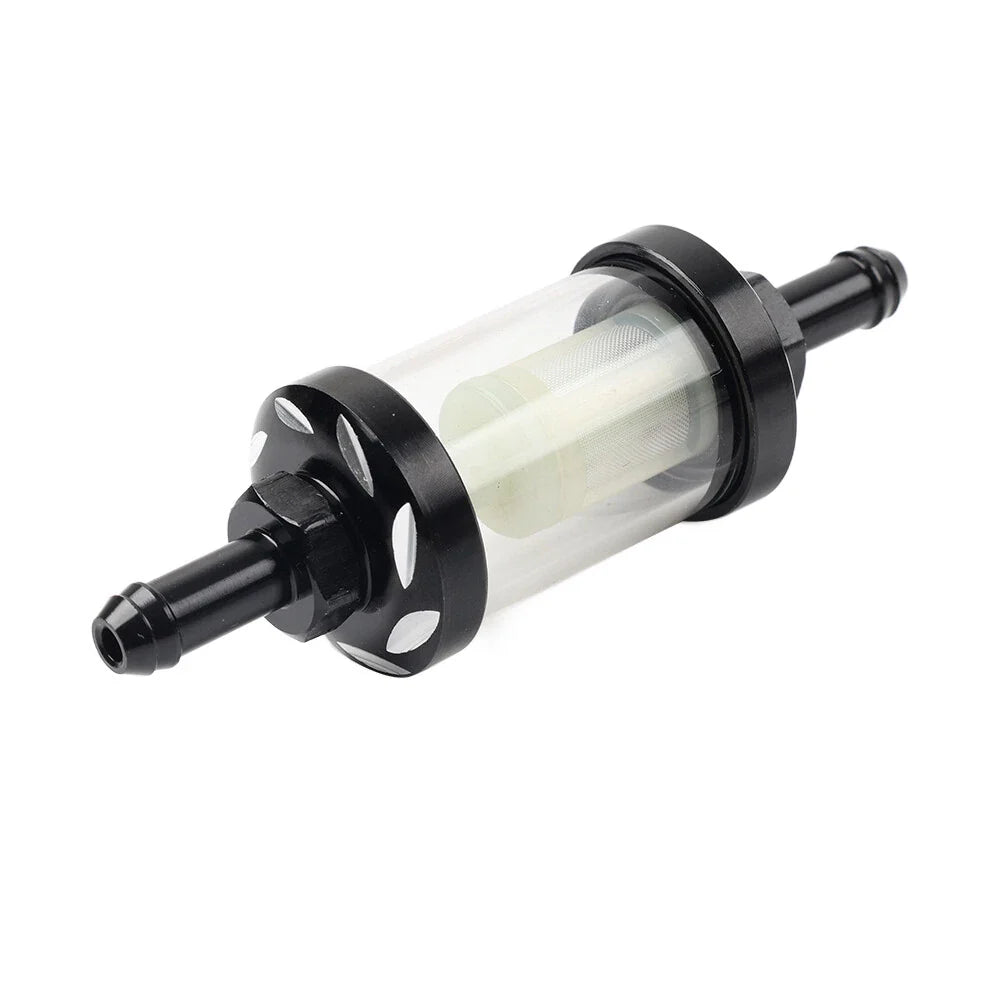 8MM 5/16 Inline Reusable Motorcycle Gas Fuel Filter for Universal Models