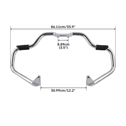 Chrome/Black Mustache Engine Guard Crash Bar for Indian Chieftain (2014-2025)