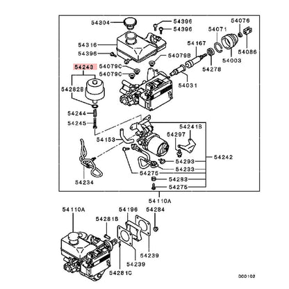 Brake Master Cylinder Accumulator for Mitsubishi Pajero (2000-2006)