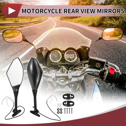 Motorcycle Rear View Mirrors for Honda CBR600RR (2003-2014) - Aluminum Set