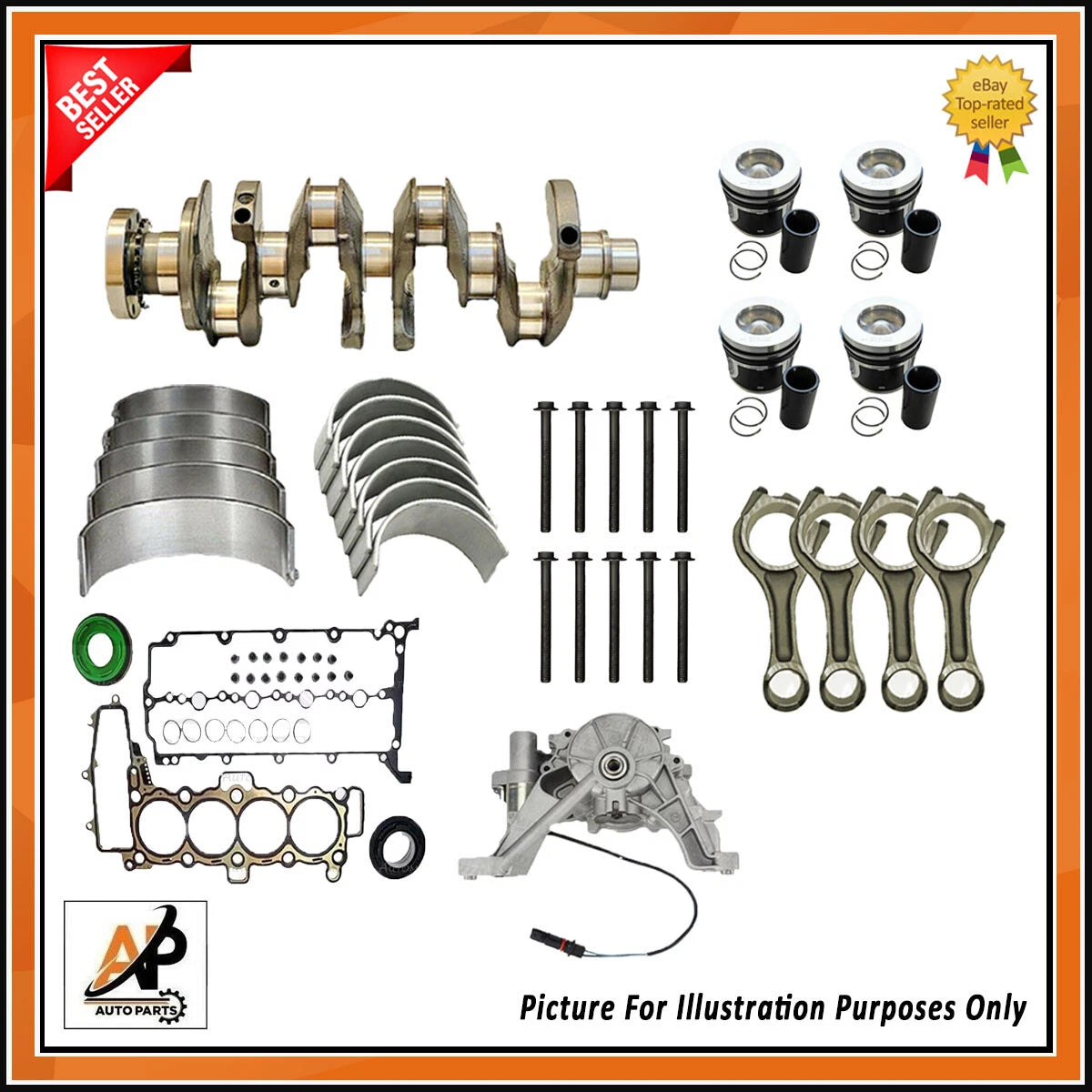 Crankshaft Rebuild Kit Without Gear for Range Rover Discovery 204DTD (2010–2015)