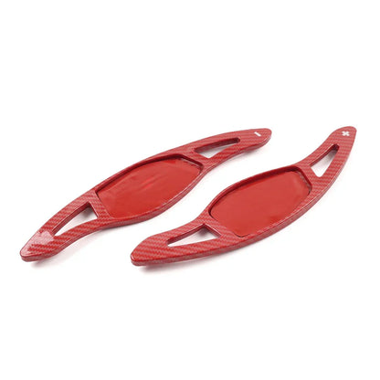 Red Steering Wheel Shift Paddle Extensions for Audi R8 RS3 RS4 RS5 RS6 RS7 TT