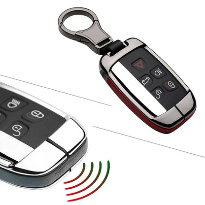 Leather Key Fob Case Cover for Jaguar Land Rover Discovery Range Rover
