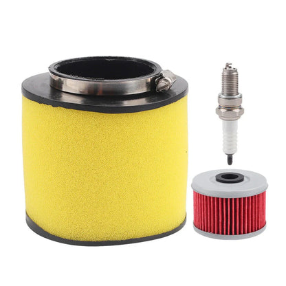 Air Oil Filter Spark Plug Kit for Honda Foreman 500, TRX400EX, Rancher 420