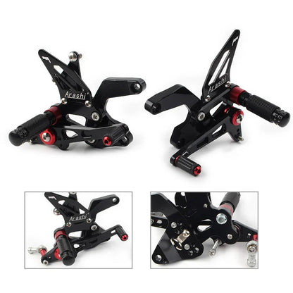Rear Footpegs for Kawasaki Z900 2021-2023 - Black Aluminum