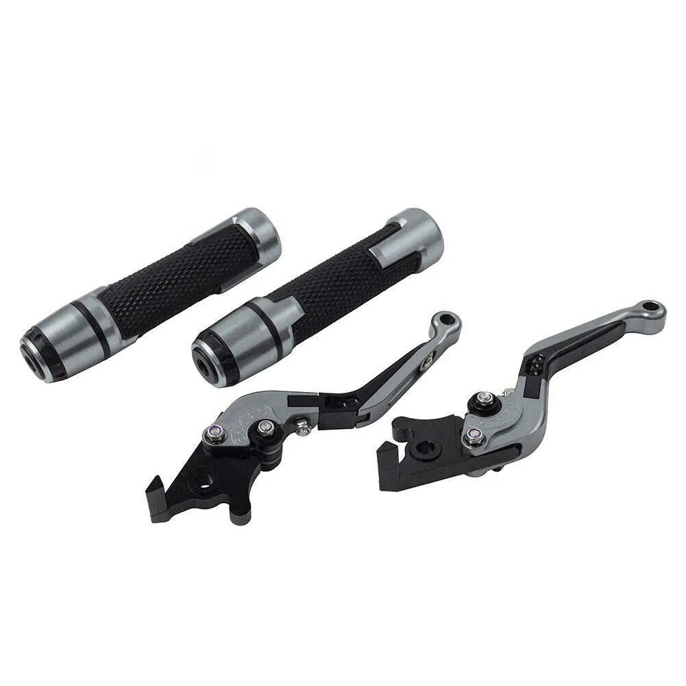 Titanium Extendable Brake Clutch Levers Grip Set for Kawasaki ZX6R (2005-2023)