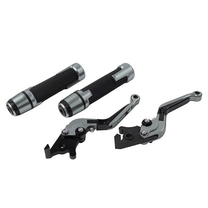 Titanium Extendable Brake Clutch Levers Grip Set for Kawasaki ZX6R (2005-2023)