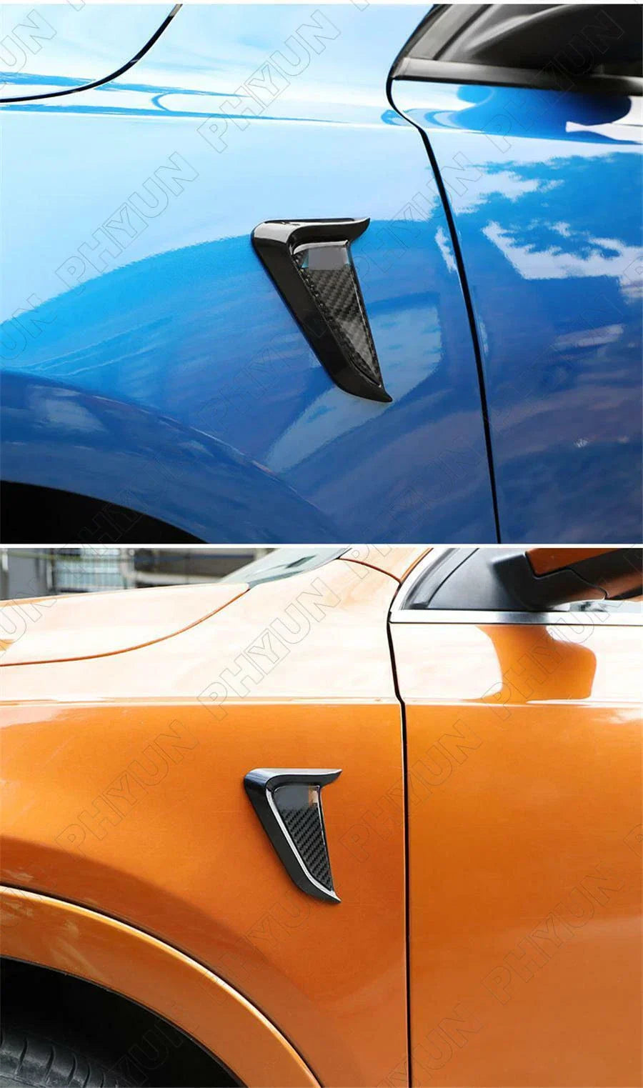 Sport Style Front Fender Side Air Vent Cover Trim for Car SUV