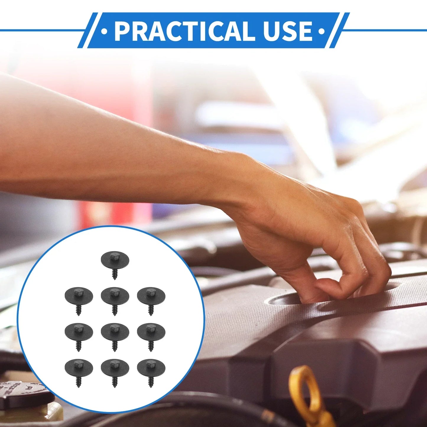 10 x Car Fender Liner Splash Shield Bumper Cover Screws for Mercedes-Benz A220