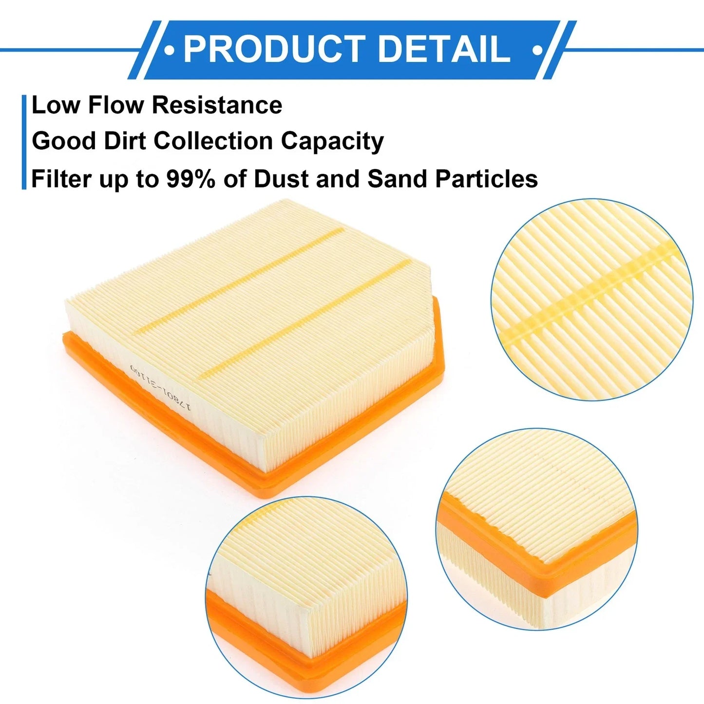 Car Engine Air Filter for Lexus GS200t 2017-2019 (1 Pcs)
