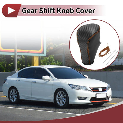 Gear Shift Knob Cover for Honda Accord 2008-2012 Black Carbon Fiber