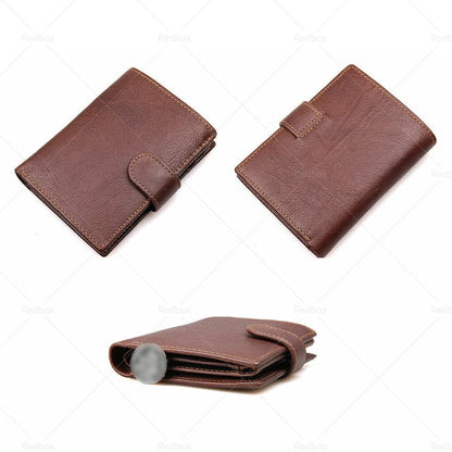 Slim RFID Blocking Leather Wallet for Men - Credit Card Holder