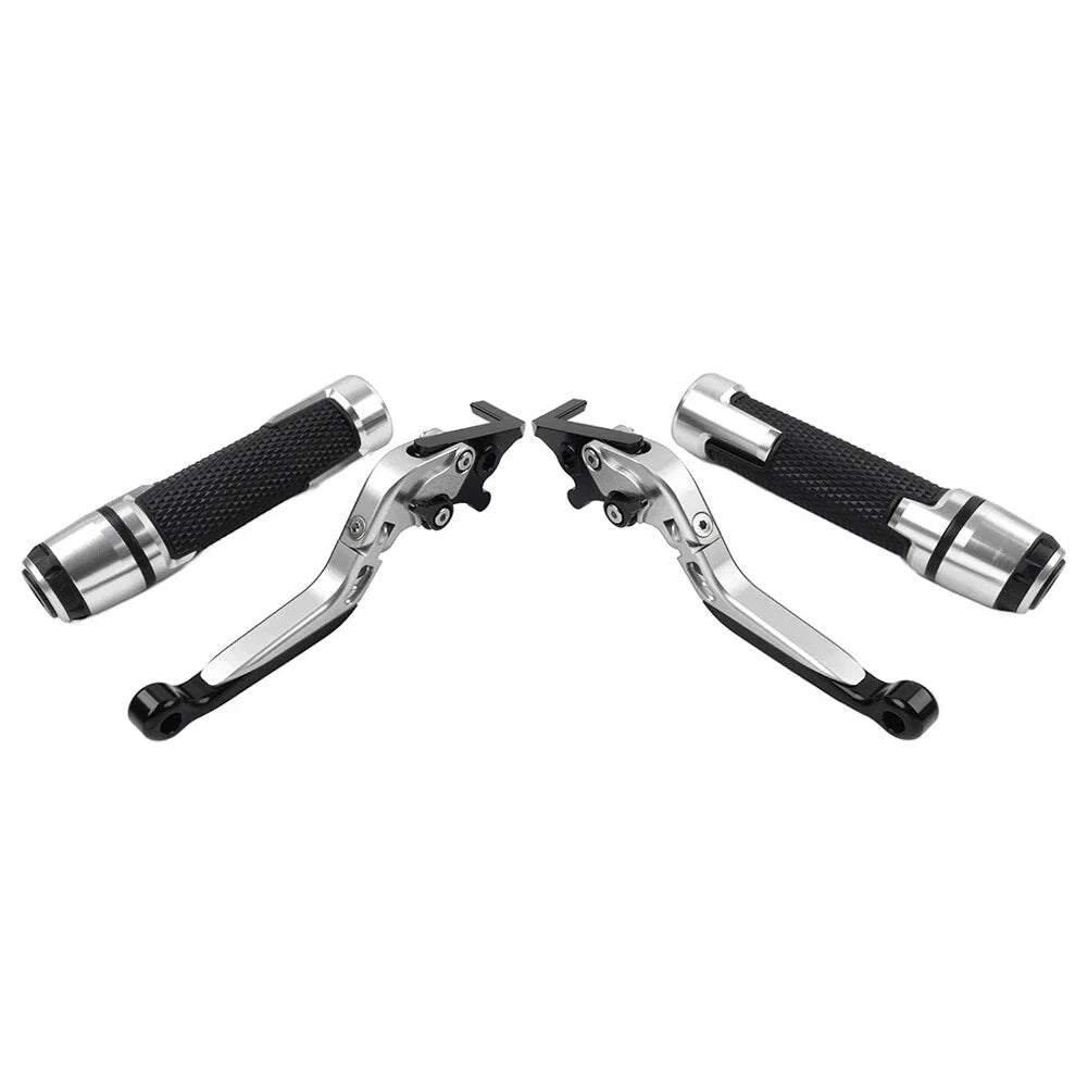 Silver Extendable Brake Clutch Lever Grip Set for BMW S1000XR (2015-2021)