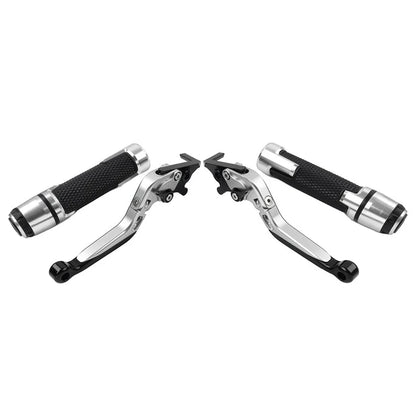 Silver Extendable Brake Clutch Lever Grip Set for BMW S1000XR (2015-2021)