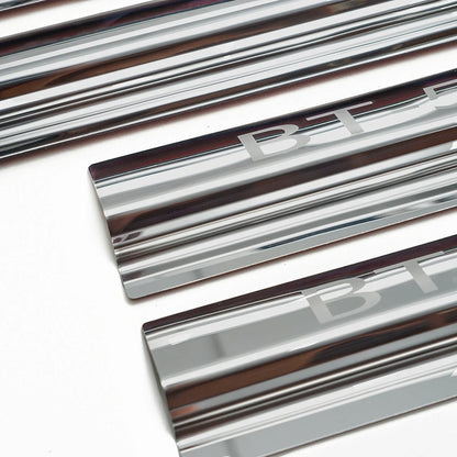 Stainless Chrome Door Sill Scuff Plates for Mazda BT-50 (2021-2025)