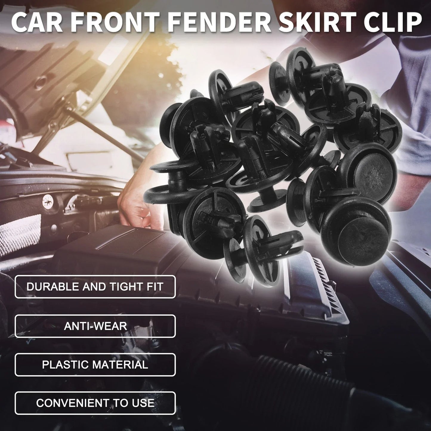 Front Fender Skirt Clips for Lexus CT200h, ES300h (2011-2020) - 15 Pcs