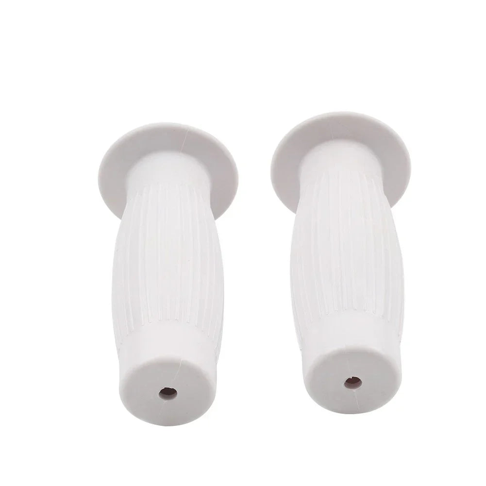 Universal 7/8" Easy-Hold Hand Grips for Vintage Motorcycle Handlebars White