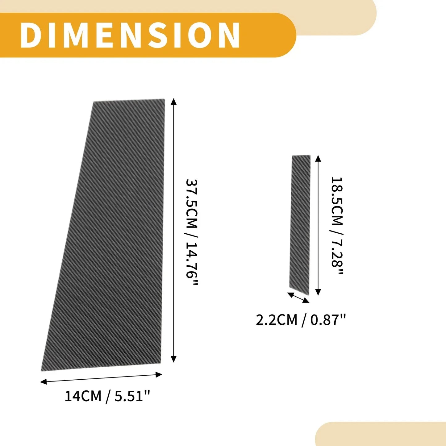 4pcs Window Trim Covers for Mercedes Benz CLS-Class Black Carbon Fiber