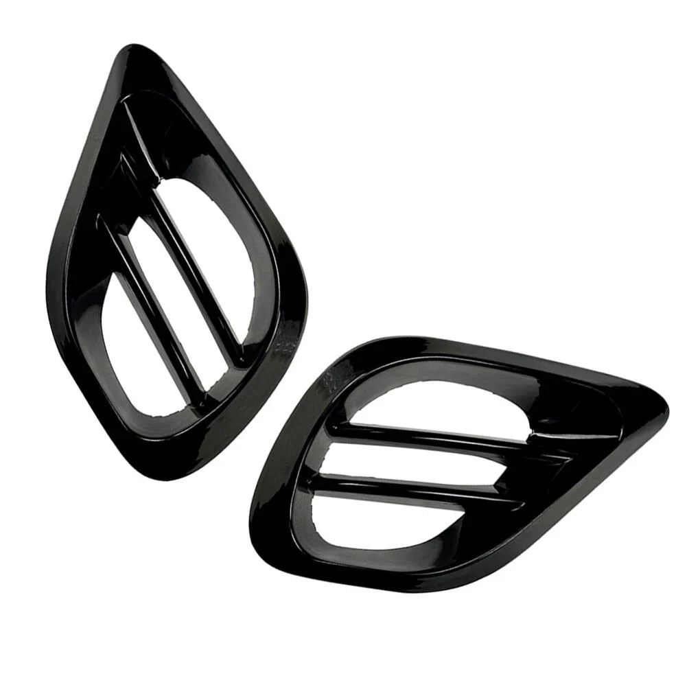 Black Front Bumper Fog Grill Trim for Mercedes Benz W213 E-Class (2020+)