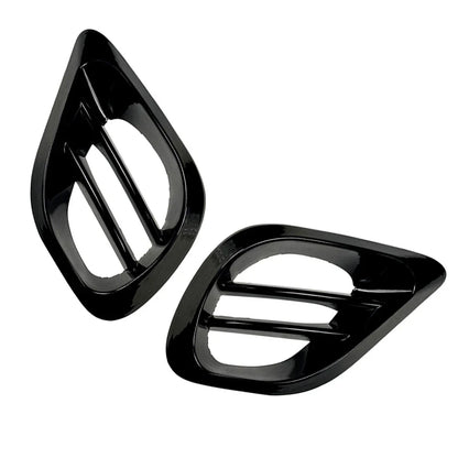 Black Front Bumper Fog Grill Trim for Mercedes Benz W213 E-Class (2020+)