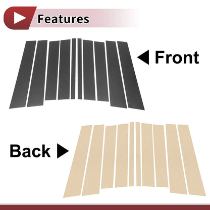 10 x Door Pillar Window Trim Covers for Mercedes-Benz GL-Class (2013-2019)