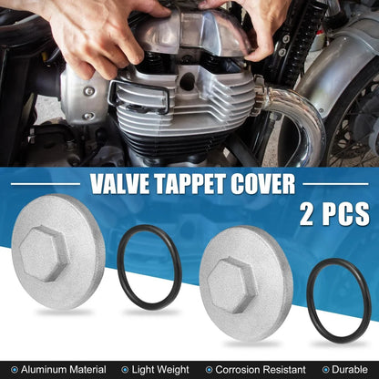 2 x Motorbike Tappet Covers for Honda CB350, CB750, GL1000, VTX1800C