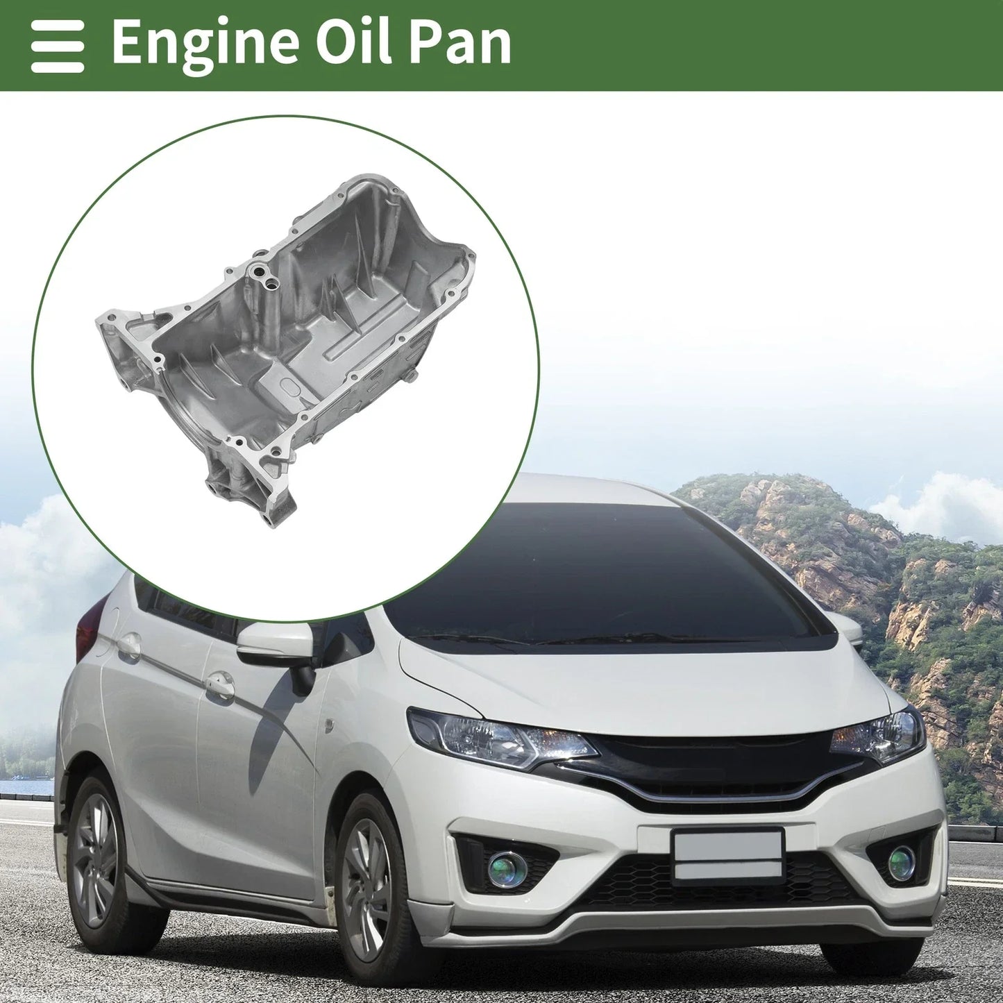 Engine Oil Pan for Honda Fit L4 1.5L Hatchback (2007-2008) - 1 x Aluminum