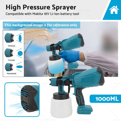 Makita Cordless Paint Sprayer for Battery Electric Spray Gun