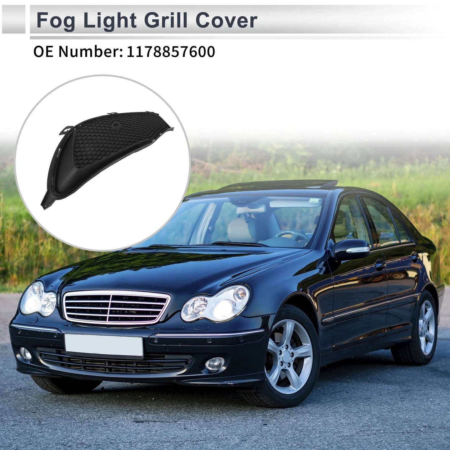 Front Right Fog Light Grill for Mercedes Benz W117 (2016-2019)