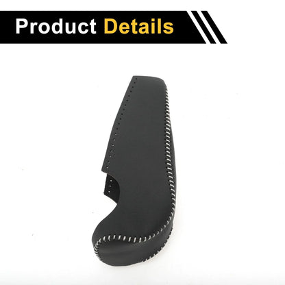 Car Gear Shift Knob Cover for Honda Civic 2006-2011 Black Gray Faux Leather