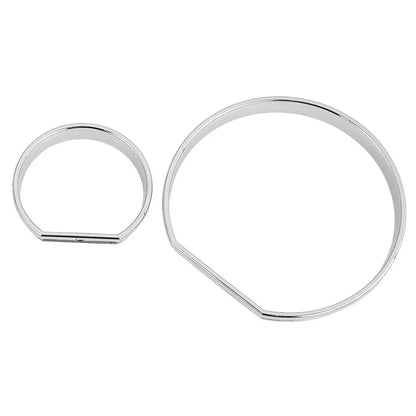 Silver Speedometer Rings Cover Set for BMW 3 Series E46 (2000-2006)