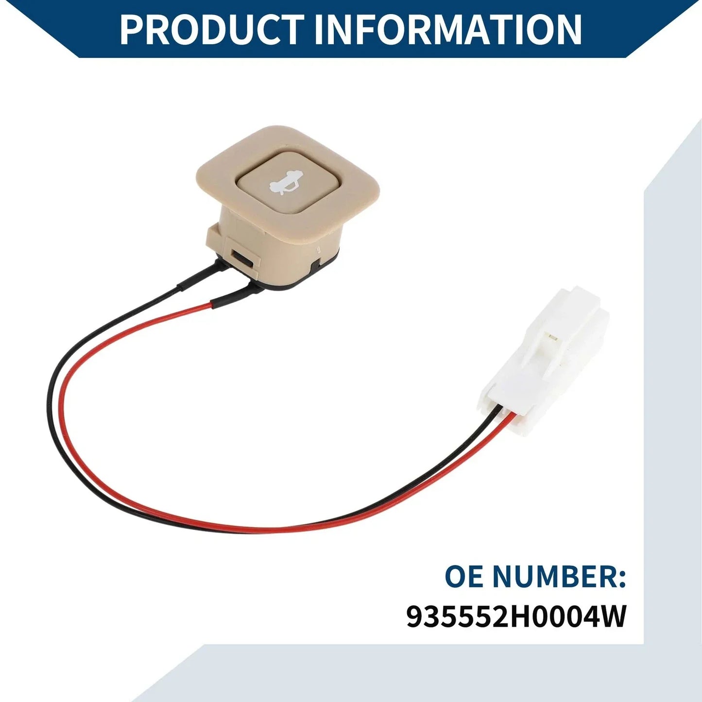 Trunk Lid Lock Release Switch for Hyundai Elantra (2011-2016) Beige