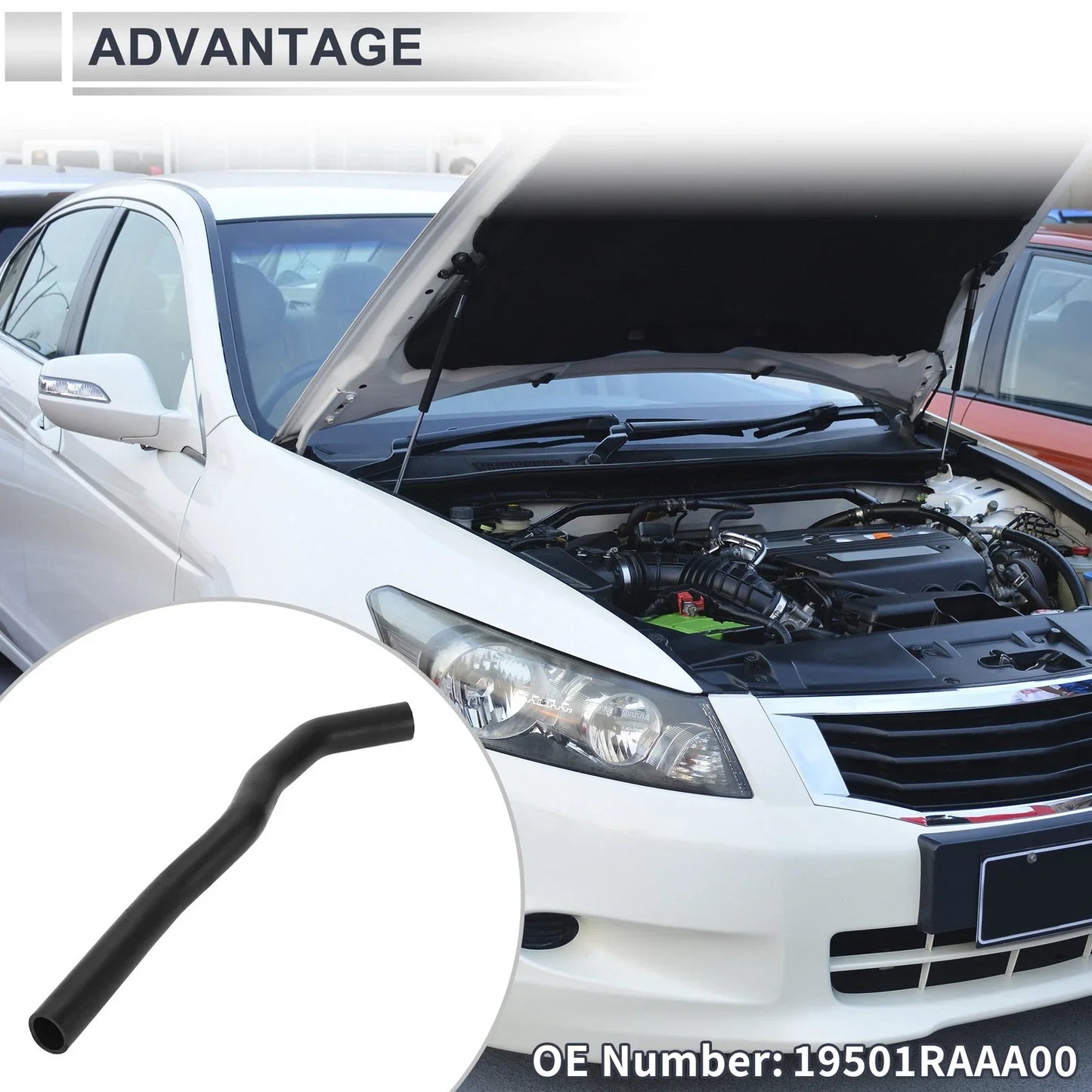 Radiator Coolant Hose for Honda Accord 2.4L (2003-2007) - Rubber 1 x Hose