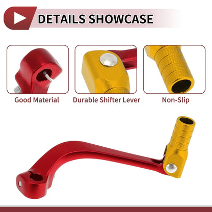 Folding Motorcycle Gear Shifter Lever for Honda CRF110F (2013-2018) Red Gold