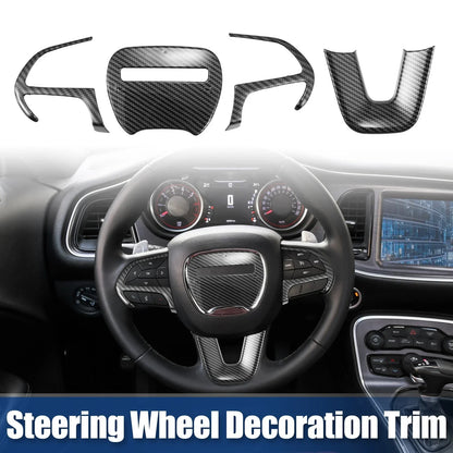 Steering Wheel Trim Kit for Dodge Challenger 2015-2021 Black