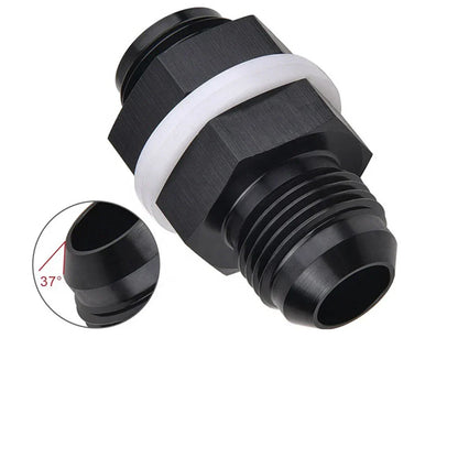 Flare Fuel Cell Bulkhead Fitting w/ Washer for Car - Black (N/A)