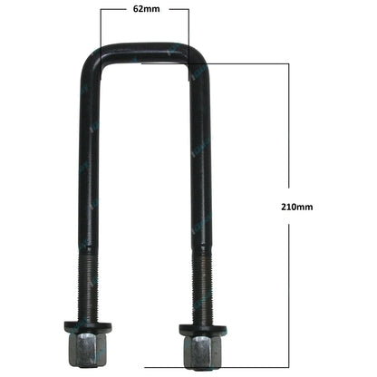 4 x Extended Rear U-Bolts for Toyota Hilux KUN26 4X4 Ute (2005-2014)