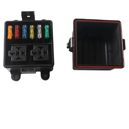 6-Way 12V Fuse Relay Box with 5-Pin 40A Relays for Car Truck