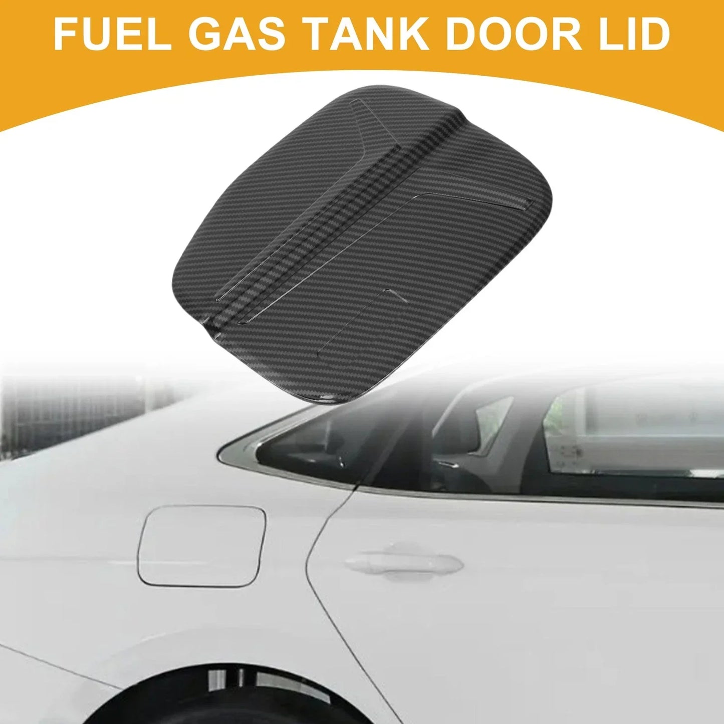 Fuel Tank Door Cap for Honda Accord 2023-2025 Gas Tank Flap Carbon Fiber