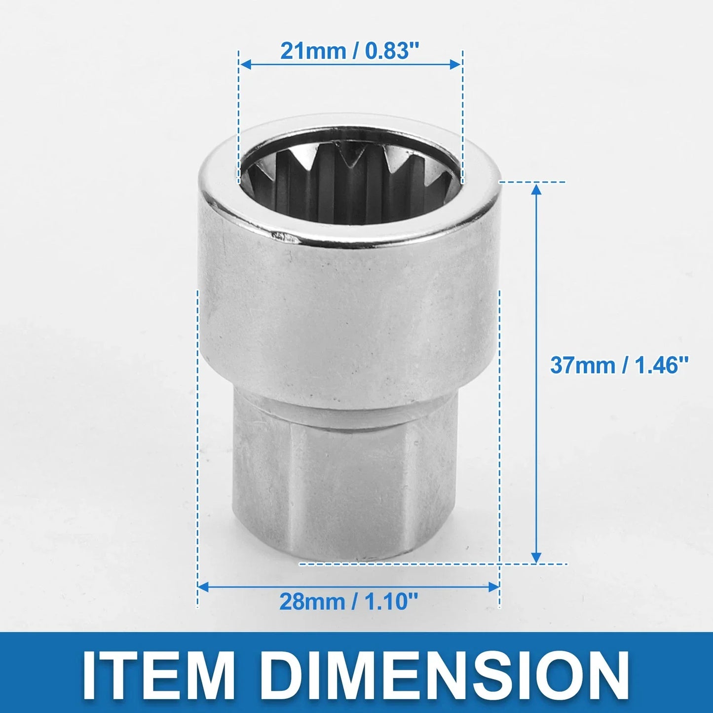 Wheel Lock Lugnut 3/4" Anti-theft Key Socket for Porsche