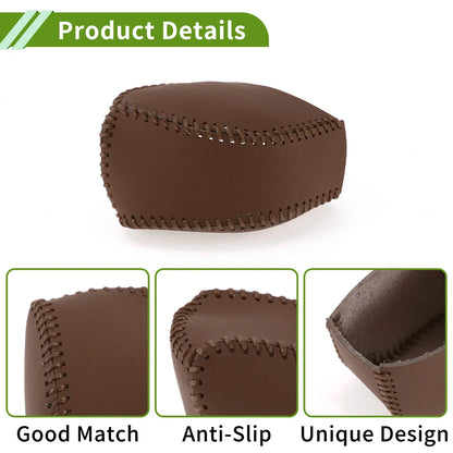 Car Gear Shift Knob Cover for Lexus RX350 2023-2024 Brown Faux Leather