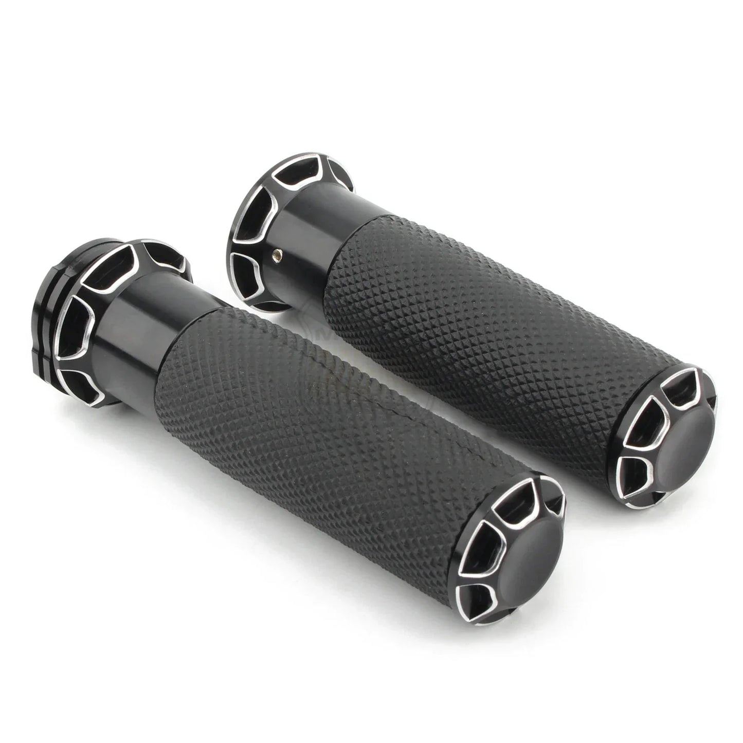 25mm Black Handlebar Grips for Harley Sportster, Dyna, Softail, Fatboy