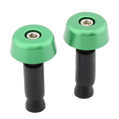 0.5in Handlebar Hand Grips & End Caps for Universal Motorcycle - Green