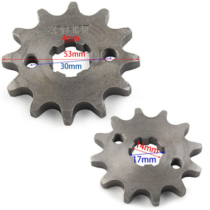 12T 17mm Front Chain Sprocket for 50cc 70cc 90cc 110cc 125cc Pit Dirt Bike ATV