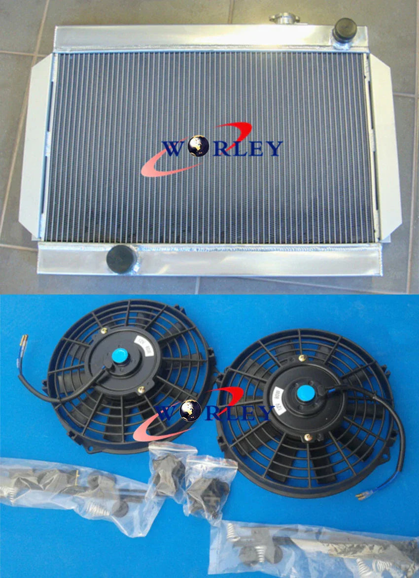 Aluminum Radiator & Fans for Holden Torana V8 Universal